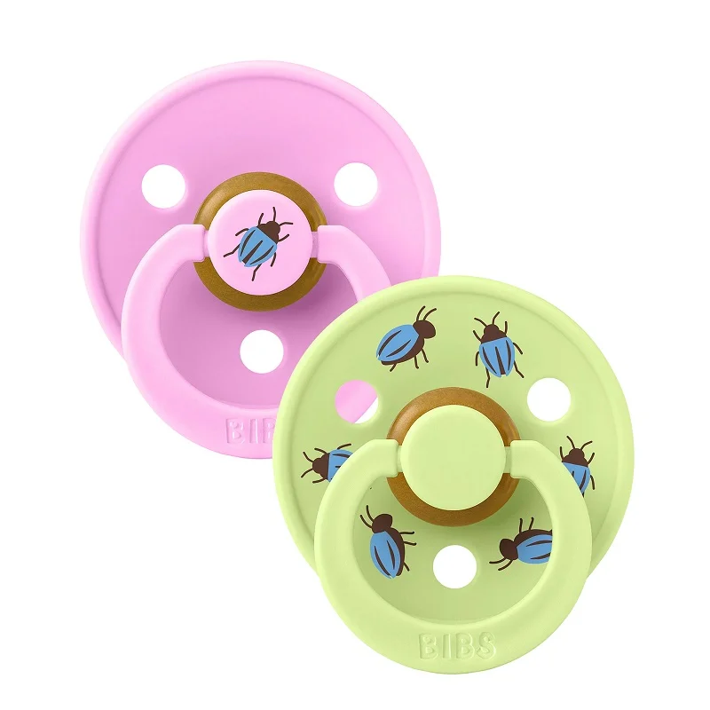2 бр. Биберони BIBS Studio COLOUR, Beetle - Ballet/Matcha, 0-6 месеца