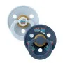 2 бр. Биберони BIBS COLOUR Holiday Train Baby Blue/Steel Blue, 0-6  месеца