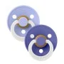 2 бр. Биберони BIBS COLOUR Hush GLOW/Grape GLOW, 0-6  месеца