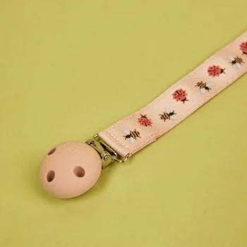 BIBS Клипс за Залъгалка Ladybug Bumblebee - Blush