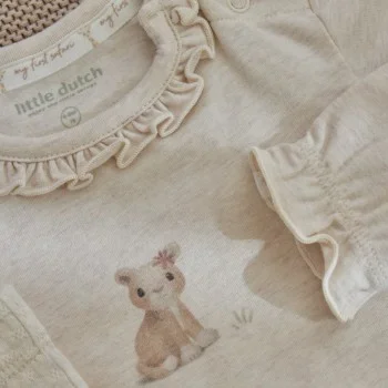 Боди с Дълъг Ръкав Safari Friends Vanilla Melange