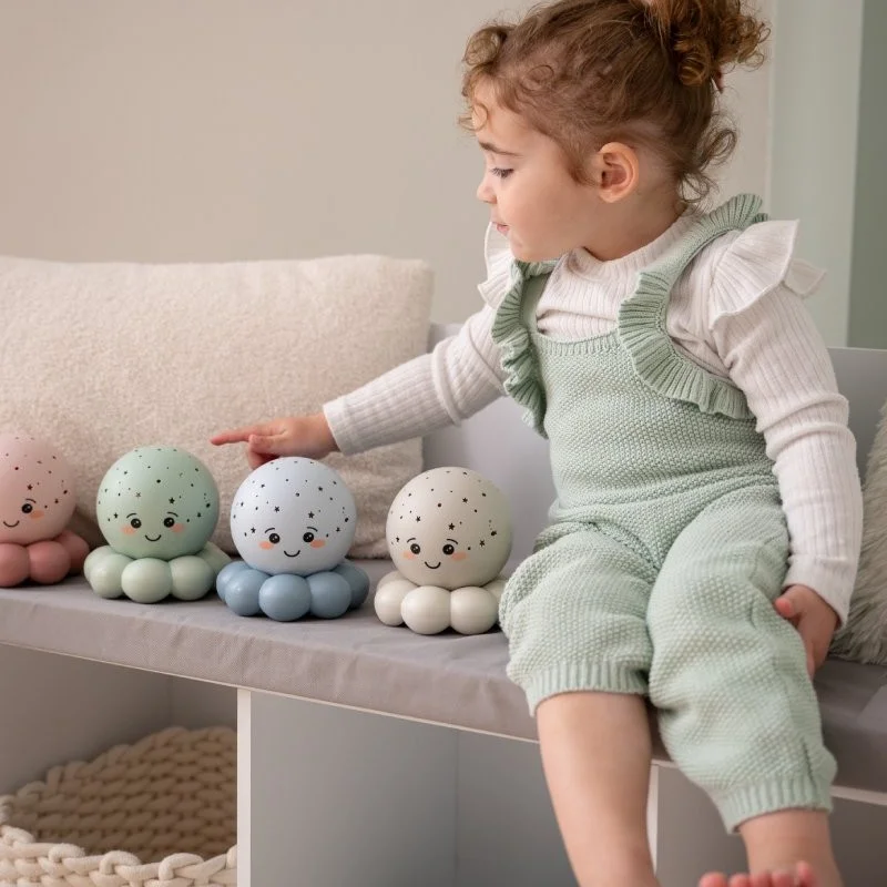 Нощна Лампа Twinkles To Go Octo™ - Pastel Pink
