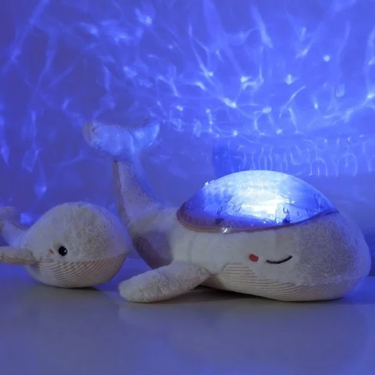 Успокояваща Играчка за Бебе с Мелодии и Подводни Прожекции  Tranquil Whale™Family - White