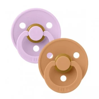 2 бр. Биберони BIBS COLOUR Violet Sky/Pumpkin, 6-18 месеца