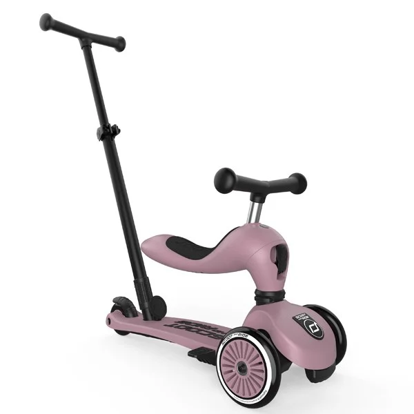 Детска Тротинетка с Дръжка за Бутане Scoot & Ride, Push and Go Wildberry