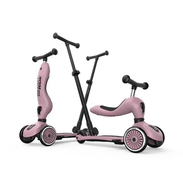 Детска Тротинетка с Дръжка за Бутане Scoot & Ride, Push and Go Wildberry
