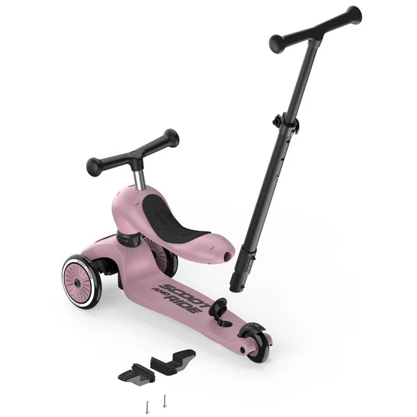 Детска Тротинетка с Дръжка за Бутане Scoot & Ride, Push and Go Wildberry