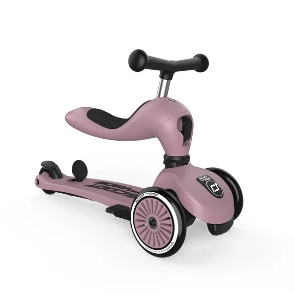 Детска Тротинетка с Дръжка за Бутане Scoot & Ride, Push and Go Wildberry