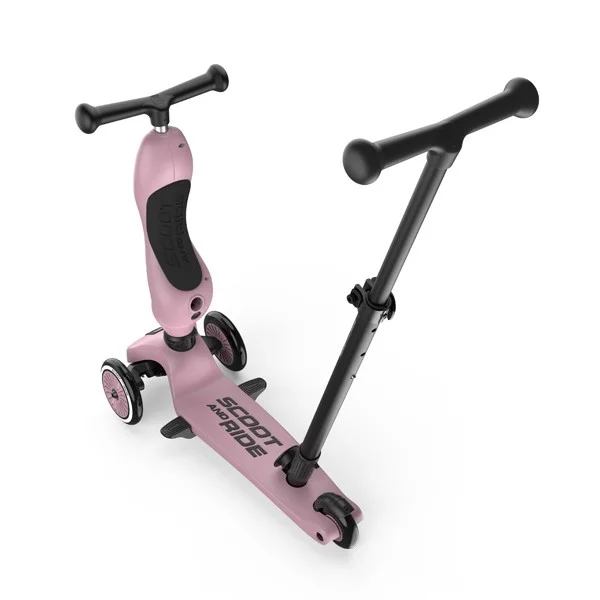 Детска Тротинетка с Дръжка за Бутане Scoot & Ride, Push and Go Wildberry