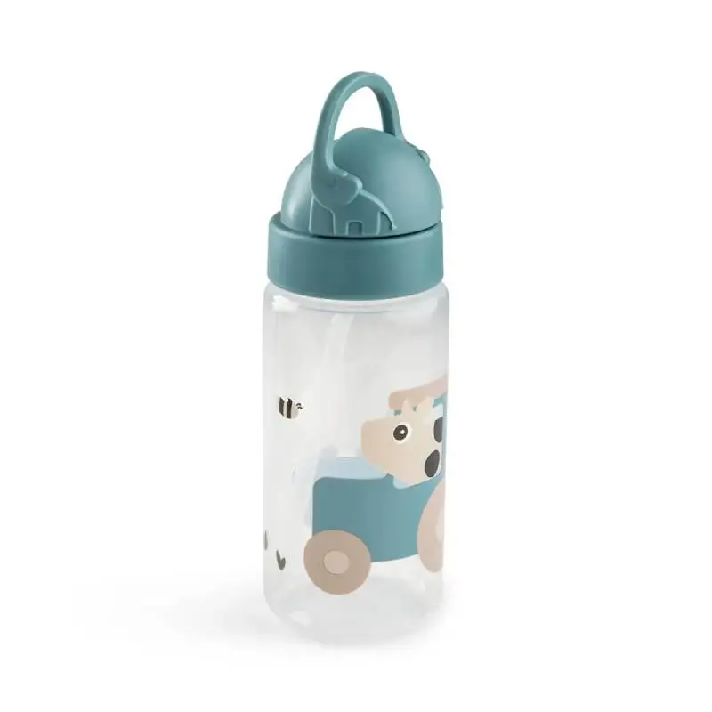 Бутилка със Сламка Tiny Farm Blue 350 ml