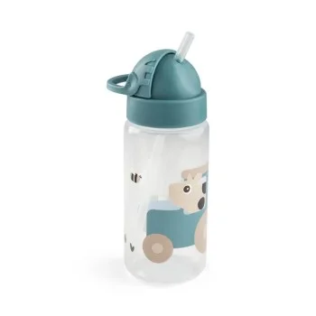 Бутилка със Сламка Tiny Farm Blue 350 ml