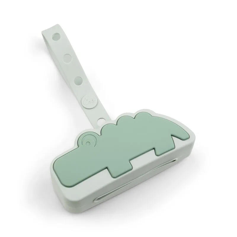 Силиконов Кутия за биберон Croco Green
