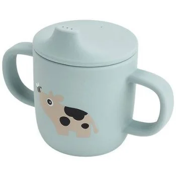 Силиконова Чаша с Дръжки Tiny Farm Blue