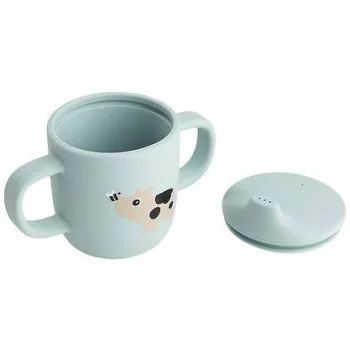 Силиконова Чаша с Дръжки Tiny Farm Blue
