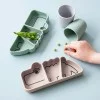 Силиконова чиния с разделения и вакуум Croco Powder