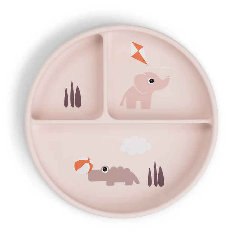 Силиконова Чиния с разделения и вакуум Stick&Stay Playground Powder