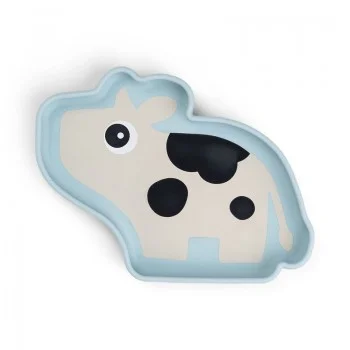 Силиконова чиния с вакуум Stick&Stay Dotti Blue
