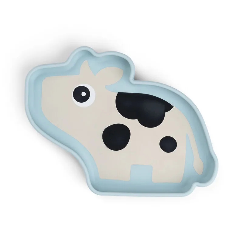 Силиконова чиния с вакуум Stick&Stay Dotti Blue