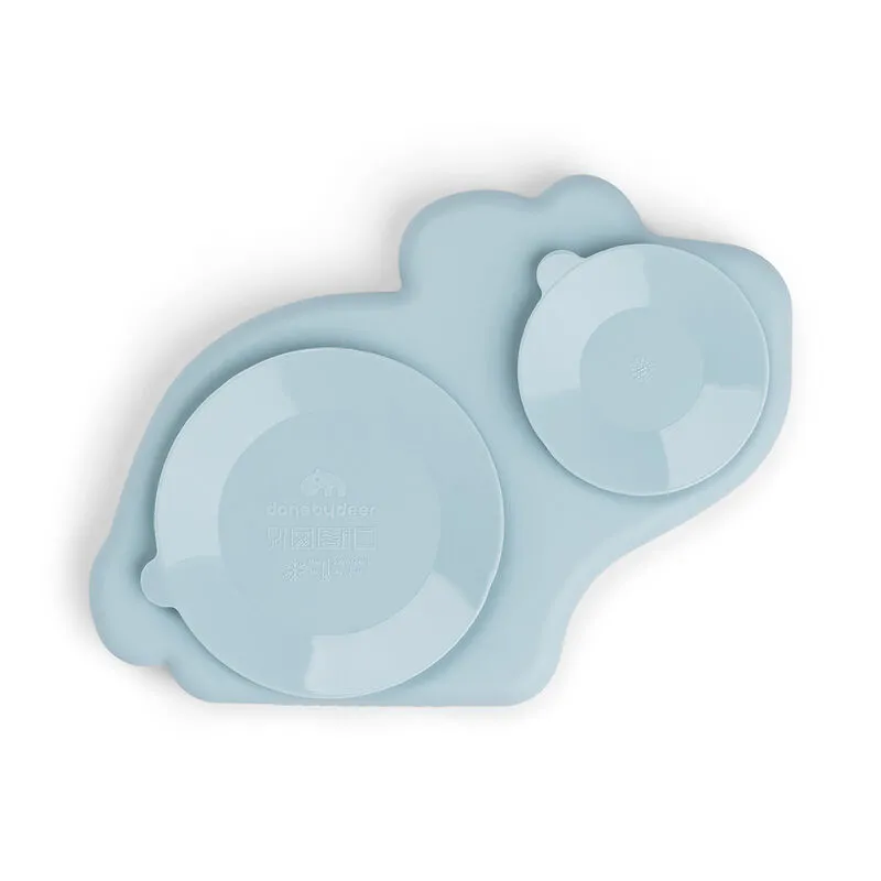Силиконова чиния с вакуум Stick&Stay Dotti Blue