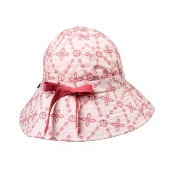 Лятна Шапка Elodie, Embroidery Anglaise Pink 1-2 години