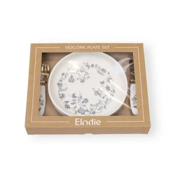 Силиконов Сет с Вакуумно Дъно и Прибори Elodie, Garden Leo Toile