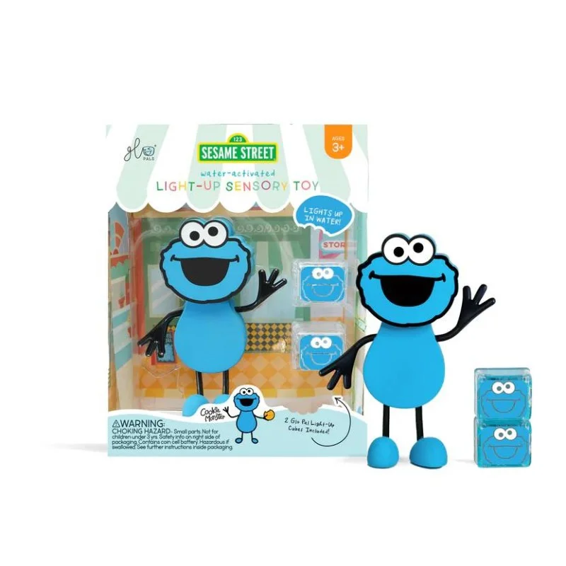 Герой COOKIE MONSTER + 2 Светещи Кубчета Glo Pals