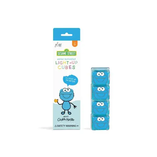 4 Светещи кубчета - Сини COOKIE MONSTER Glo Pals