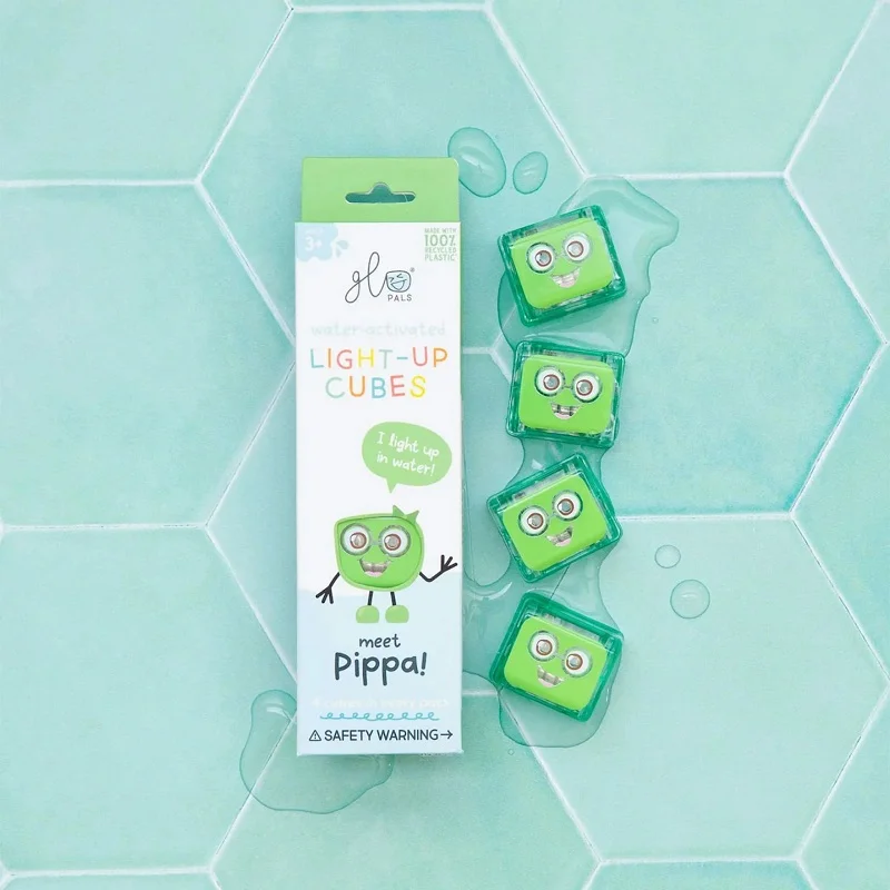 4 Светещи кубчета - Зелени PIPPA Glo Pals