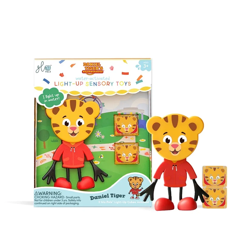 Герой Daniel the Tiger + 2 Cветещи Кубчета Glo Pals
