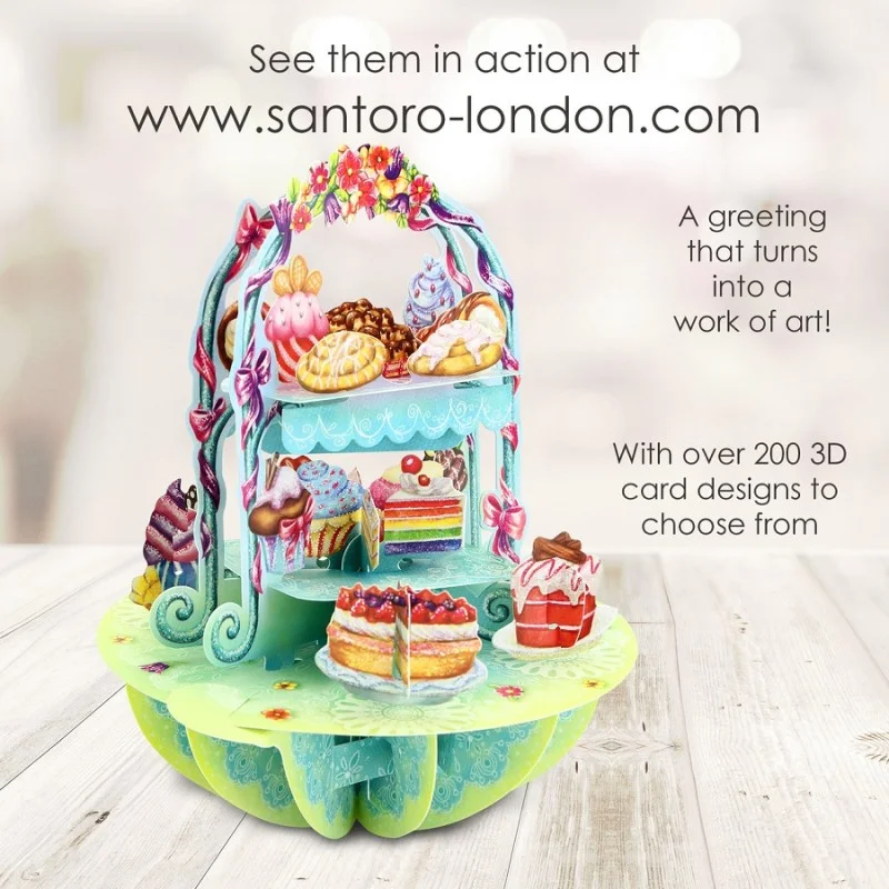 Картичка POP UP Pirouettes - Cake Display