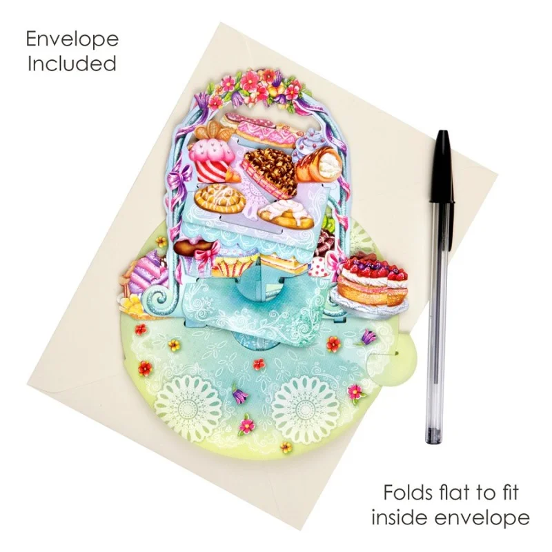 Картичка POP UP Pirouettes - Cake Display