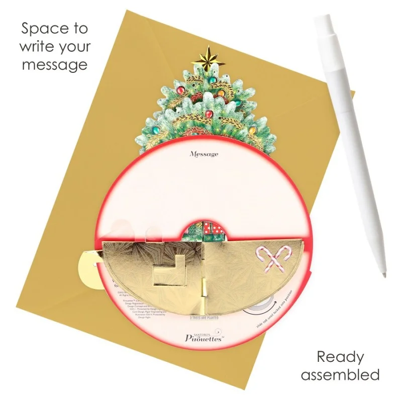 Картичка POP UP Pirouettes Christmas Tree