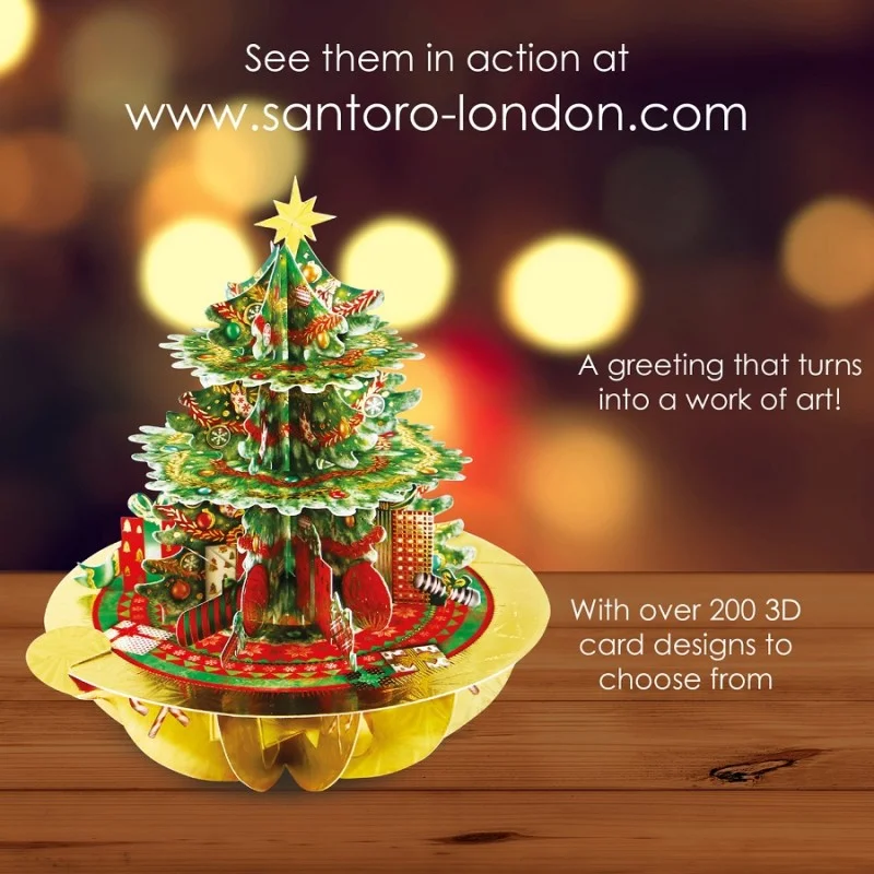 Картичка POP UP Pirouettes Christmas Tree