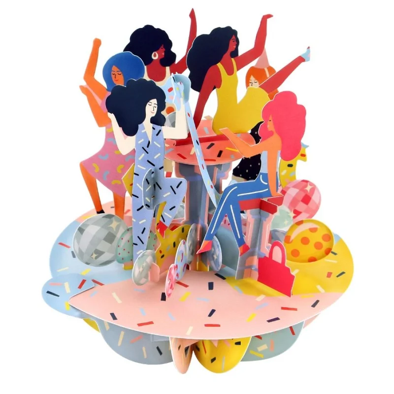 Картичка POP UP Pirouettes - Girls Just Wanna Have Fun