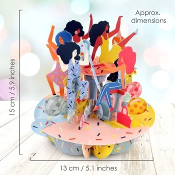 Картичка POP UP Pirouettes - Girls Just Wanna Have Fun