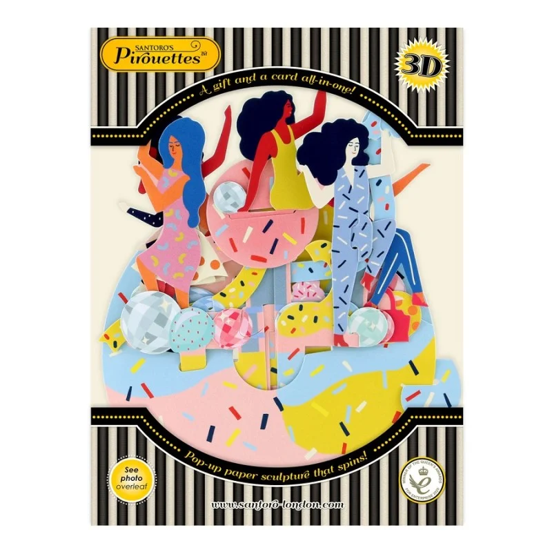Картичка POP UP Pirouettes - Girls Just Wanna Have Fun