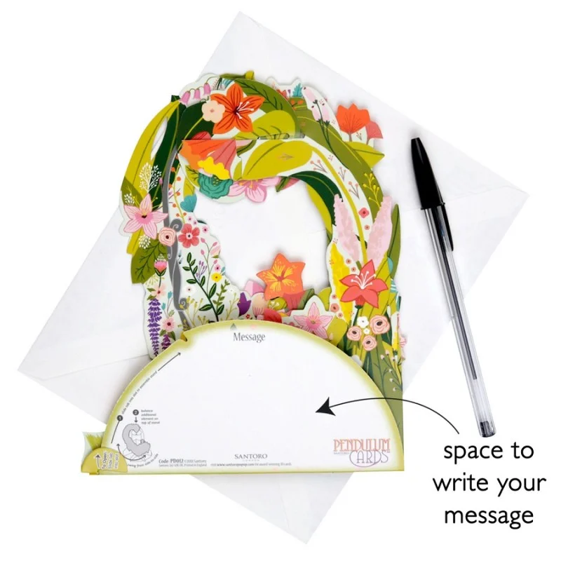 Картичка POP UP Pendulum - Floral