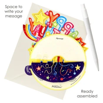 Картичка POP UP Pirouettes Happy Birthday - Shooting Stars 