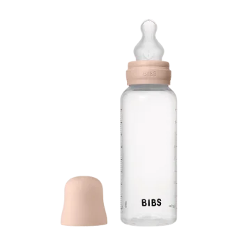 Комплект с Бебешка Бутилка BIBS Blush 270мл Среден Поток Силикон