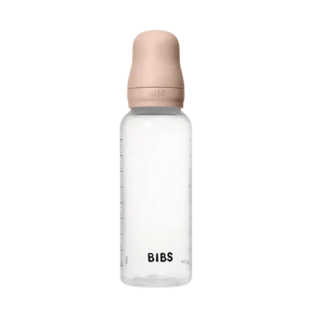 Комплект с Бебешка Бутилка BIBS Blush 270мл Среден Поток Каучук