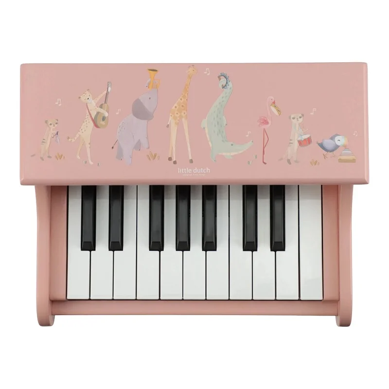 Дървено пиано  - Pink - Safari Friends FSC