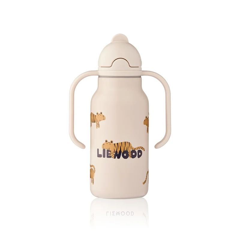 Термо Бутилка със Сламка 250 ml - Tiger / Sandy