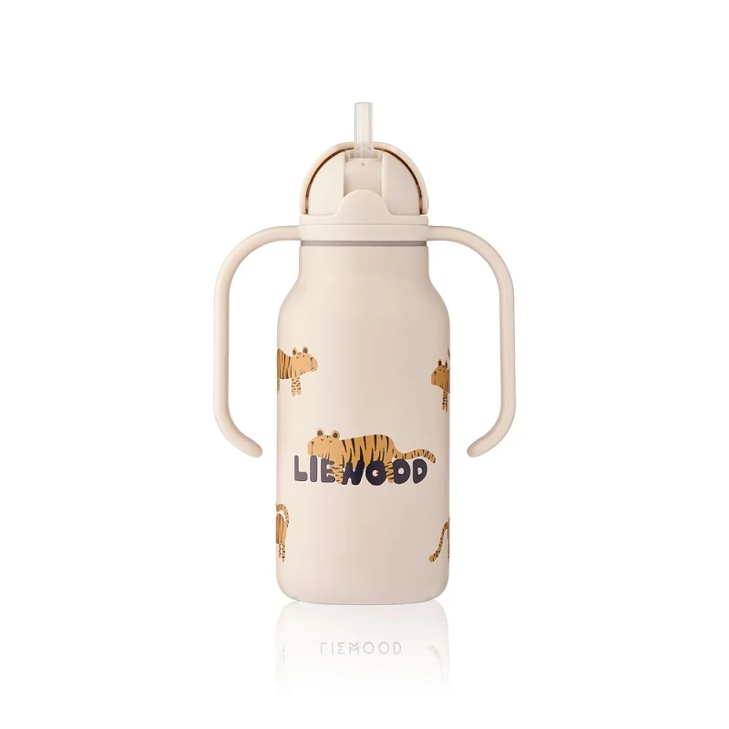 Термо Бутилка със Сламка 250 ml - Tiger / Sandy