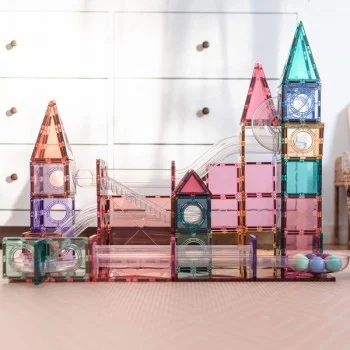 Магнитен Конструктор Писта с Топчета Pastel 106 части Connetix 