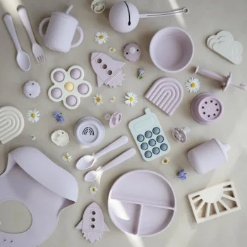 Силиконова Чаша Против Разливане Soft Lilac MUSHIE
