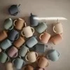 Силиконова Чаша Против Разливане Powder Blue Mushie