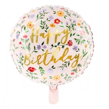 Фолиев Балон Happy Birthday Pink 45cm
