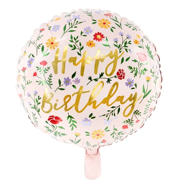 Фолиев Балон Happy Birthday Pink 45cm