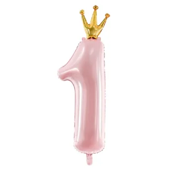 Фолиев Балон Цифра "1", Pink 37x100 cm