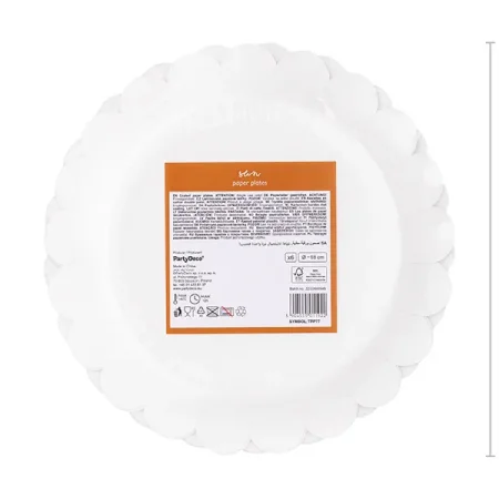 Хартиени Чинии за Парти Sun 18 cm - 6 броя